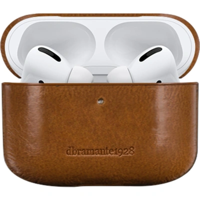 Kopenhaskie brązowe skórzane etui na słuchawki Airpods DBramante1928 - obrazek 1