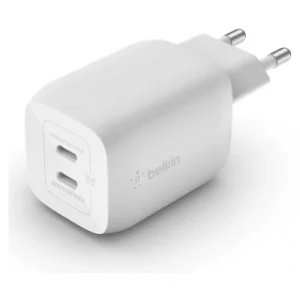 Ładowarka sieciowa Belkin Boost Pro Wall Dual USB C PD 3.0 PPS GaN 65W, biała Ładowarka sieciowa Belkin Boost Pro Wall Dual USB C PD 3.0 PPS GaN 65W, biała