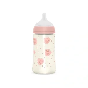 Suavinex Butelka SX PRO Średni Przepływ Bonhomia 270 ml Sowa Różowa
