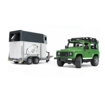 Bruder, Land Rover z przyczepą dla konia i figurką konia, 02592 Bruder, Land Rover z przyczepą dla konia i figurką konia, 02592