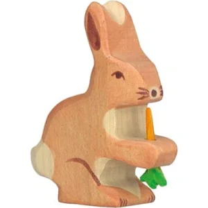 Figurka drewniana HOLZTIGER Królik z marchewką Ręcznie malowana 3 lata i więcej Figurka drewniana HOLZTIGER Królik z marchewką Ręcznie malowana 3 lata i więcej