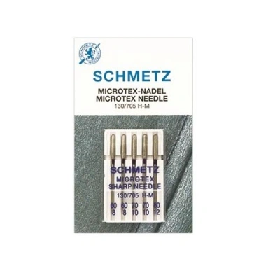 Igły Schmetz do jedwabiu i mikrofazy, 5 szt. 2×60, 2×70, 1×80 Igły Schmetz do jedwabiu i mikrofazy, 5 szt. 2×60, 2×70, 1×80