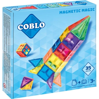 Magnetyczne klocki konstrukcyjne Basic 35 el. - obrazek 1