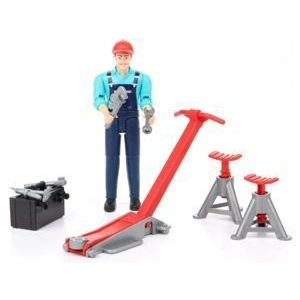 Bruder, Figurka mechanika z narzędziami warsztatowymi, 062100 Bruder, Figurka mechanika z narzędziami warsztatowymi, 062100