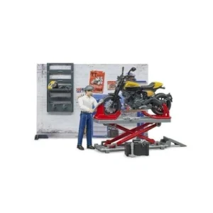 bruder 62102 bworld warsztat motocyklowy Scrambler Ducati Full Throttle z mechanikiem, warsztat, zabawkowa figurka bruder 62102 bworld warsztat motocyklowy Scrambler Ducati Full Throttle z mechanikiem, warsztat, zabawkowa figurka