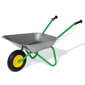 Rolly Toys taczka dla dzieci (kolor zielony/szary, ogrodowa z nadmuchiwanymi oponami, metalowa taczka, plastikowymi uchwytami) 271757, srebrny Rolly Toys taczka dla dzieci (kolor zielony/szary, ogrodowa z nadmuchiwanymi oponami, metalowa taczka, plastikowymi uchwytami) 271757, srebrny