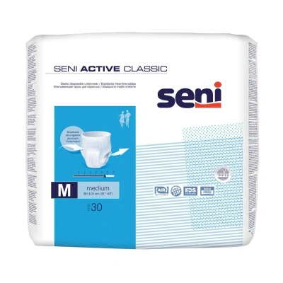 Wyrób medyczny, Seni Active Classic, elastyczne majtki chłonne, medium 80 110 cm, 30 sztuk - obrazek 1