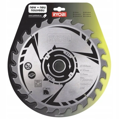 Ryobi Tarcza Widiowa 254 mm z 24 Zębami Węglików Spiekanych, SB254T24A1