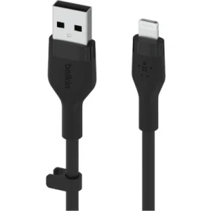 Kabel Belkin Boost Charge Flex Silicone MFi USB A do Lightning 1m, czarny Kabel Belkin Boost Charge Flex Silicone MFi USB A do Lightning 1m, czarny