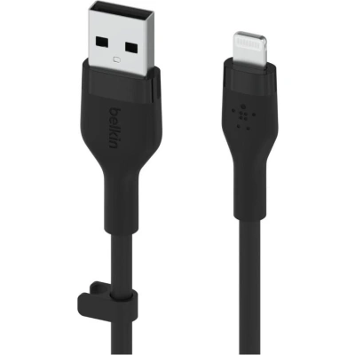Kabel Belkin Boost Charge Flex Silicone MFi USB A do Lightning 1m, czarny Kabel Belkin Boost Charge Flex Silicone MFi USB A do Lightning 1m, czarny