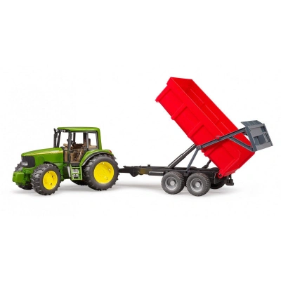 Bruder Tractor John Deere met kiepwagen - obrazek 1