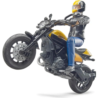 Bruder 63053 BWORLD Motocykl Scrambler Ducati Cafe Racer z kierowc - obrazek 1