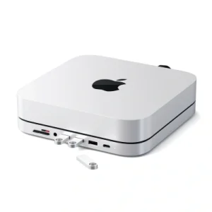 SATECHI Aluminiowy Stojak Typu C I Hub USB Port Danych C, Czytniki Kart Micro/SD, 3.0 & Gniazdo Słuchawkowe Dla Mac Mini M2/M1, Studio, 2020 2018 (Srebrny) SATECHI Aluminiowy Stojak Typu C I Hub USB Port Danych C, Czytniki Kart Micro/SD, 3.0 & Gniazdo Słuchawkowe Dla Mac Mini M2/M1, Studio, 2020 2018 (Srebrny)