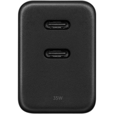 Native Union Fast GaN Charger ładowarka sieciowa domowa do telefonów tabletów 35W PD, 2x USB C (black) Native Union Fast GaN Charger ładowarka sieciowa domowa do telefonów tabletów 35W PD, 2x USB C (black)
