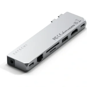 SATECHI Wieloportowy Adapter USB C Pro Hub Max USB4, Dane A I C, Gigabit Ethernet, Port SD/Micro SD Gniazdo Słuchawkowe Dla MacBook Pro/Air M2/ M1 (Srebrny) SATECHI Wieloportowy Adapter USB C Pro Hub Max USB4, Dane A I C, Gigabit Ethernet, Port SD/Micro SD Gniazdo Słuchawkowe Dla MacBook Pro/Air M2/ M1 (Srebrny)