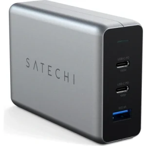 SATECHI Kompaktowa Ładowarka GaN 100W USB C PD (Technologia GaN) Dla MacBook Pro/Air M2/ M1, iPad iPhone 16/16 Pro, 15 Pro Max/15 Pro/15/15 Plus (EU) SATECHI Kompaktowa Ładowarka GaN 100W USB C PD (Technologia GaN) Dla MacBook Pro/Air M2/ M1, iPad iPhone 16/16 Pro, 15 Pro Max/15 Pro/15/15 Plus (EU)