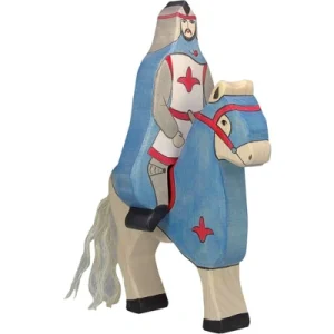 Blauer Ritter mit Mantel, reitend (ohne Pferd): ca. 9,5 x 2,6 15 cm, Holz, per Stück Blauer Ritter mit Mantel, reitend (ohne Pferd): ca. 9,5 x 2,6 15 cm, Holz, per Stück