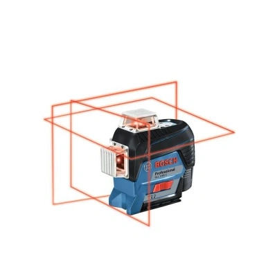 Bosch Professional Laser liniowy GLL 3 80 C (czerwona wiązka, do pracy w pomieszczeniach, współpraca z aplikacją, zasięg pracy: 30 m, 4 baterie AA) - obrazek 1