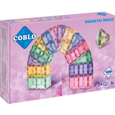 Coblo COBLO100-P Pastel Klocki Magnetyczne – 100 sztuk Coblo COBLO100-P Pastel Klocki Magnetyczne – 100 sztuk