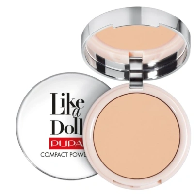 Pupa Milano, Like A Doll Nude Skin Compact Powder, puder matujący 003, SPF 15, 10 g