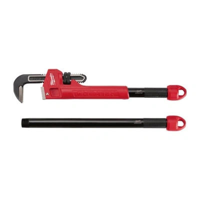 Milwaukee 48 22 7314 Klucz do rur z adapterem Cheater konstrukcja 3 długości czerwony/czarny